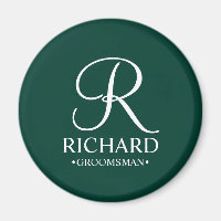 Nom et monogramme du Groomsman personnalisé