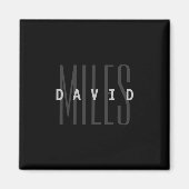 Aimant Nom et nom de famille du chevauchement moderne (Devant)