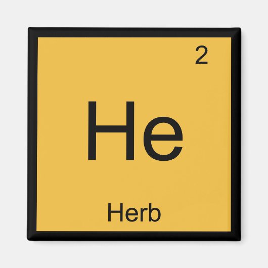 Aimant Nom Herbe Chimie Élément Tableau périodique (Devant)