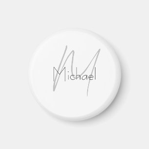 Aimant Nom moderne minimaliste monogramme