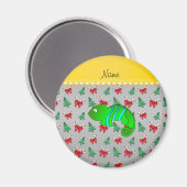 Aimant Nom personnalisé cameleon argent sucres de canne a (Recto/Verso)