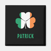 Aimant Nom personnalisé Celtic Irlande Shamrock Drapeau i (Devant)