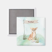 Aimant Nom personnalisé Chihuahua Chien animal de compagn (Recto/Verso)