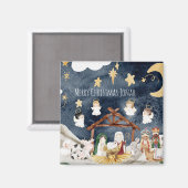 Aimant Nom personnalisé Christian Christmas Kids (Recto/Verso)