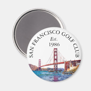 Aimant Nom personnalisé de club de golf de San Francisco