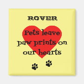 Aimant Nom personnalisé de la mémoire des animaux emprein (Devant)