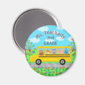 Aimant Nom personnalisé du Merci enseignant | Animaux de  (Recto/Verso)