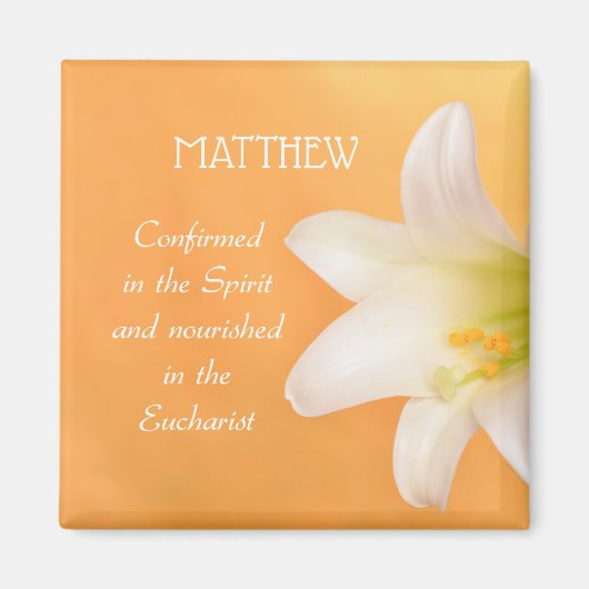 Aimant Nom personnalisé, Fête RCIA Félicitations Lily (Devant)