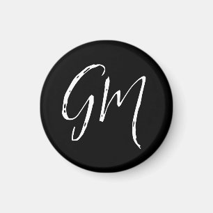 Aimant Nom personnalisé Initiales personnalisées deux let