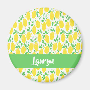 Aimant Nom personnalisé motif citron
