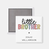 Aimant Nom personnalisé Petit frère mignon personnalisé (Recto/Verso)