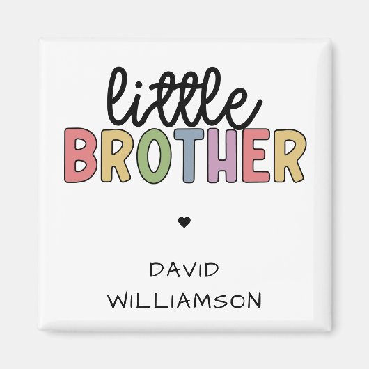 Aimant Nom personnalisé Petit frère mignon personnalisé (Devant)