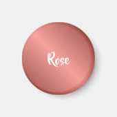 Aimant Nom personnalisé rose or (Devant)