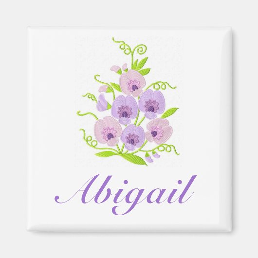 Aimant NOM PERSONNALISÉ - Sweetpea Girl's / Woman's Magne (Devant)