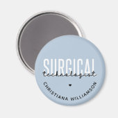 Aimant Nom personnalisé Technologue chirurgical Med Surg  (Recto/Verso)
