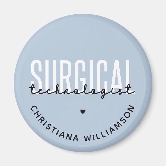 Aimant Nom personnalisé Technologue chirurgical Med Surg (Devant)