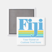 Aimant Nom personnalisé / Texte Fiji (Recto/Verso)