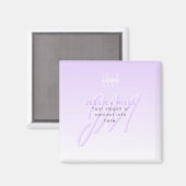 Aimant Nom professionnel et Modèle Slogan | Violet clair (Recto/Verso)