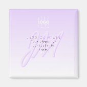 Aimant Nom professionnel et Modèle Slogan | Violet clair (Devant)