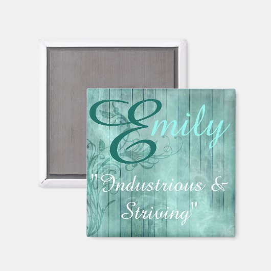 Aimant Nom Signification de l'aimant, Emily (Recto/Verso)