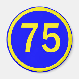 Aimant nombre, 75, en cercle