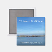 Aimant Nombre d'oiseaux de Noël (Recto/Verso)