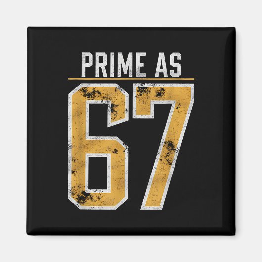 Aimant Nombre premier comme 67 (Devant)
