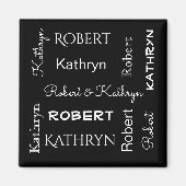 Aimant Noms des couples (Devant)