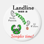 Aimant Noms des Humours téléphoniques terrestres (Devant)