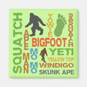 Aimant Noms pour Bigfoot