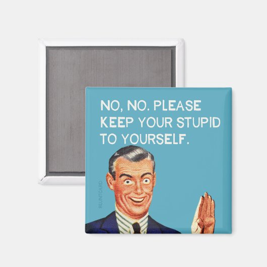 Aimant Non merci (Recto/Verso)