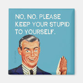 Aimant Non merci (Devant)