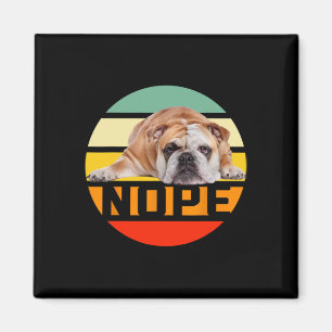 Aimant Non Paresseux Chien Bouledogue Anglais Amoureux Pr