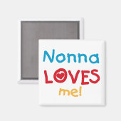 Aimant Nonna aime mes t-shirts et cadeaux (Recto/Verso)