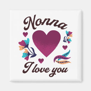 Aimant Nonna je t'aime, Grandmom je t'aime
