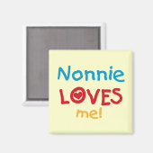 Aimant Nonnie aime moi t-shirts et cadeaux (Recto/Verso)