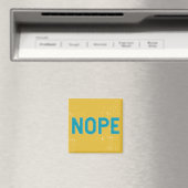 Aimant NOPE Typographie en noir et jaune (In Situ (Lave-vaisselle))