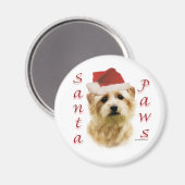 Aimant Norfolk Terrier Père Noël Paws (Recto/Verso)
