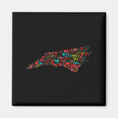 Aimant North Carolina Happy Holidays (Devant)