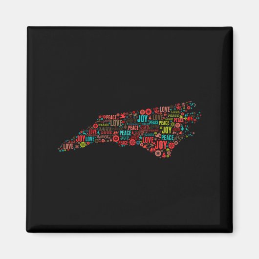 Aimant North Carolina Happy Holidays  (Devant)