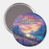 Aimant North Cascades National Park Washington Vintage (Recto/Verso)