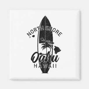 Aimant North Shore Oahu Hawaï Planche de Surf Surfing Sur
