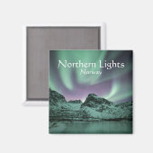 Aimant Northern Lights Nature Photo (Recto/Verso)