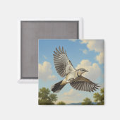 Aimant Northern Mockingbird in flight (Recto/Verso)