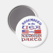Aimant Norvège et drapeau norvégien (Recto/Verso)