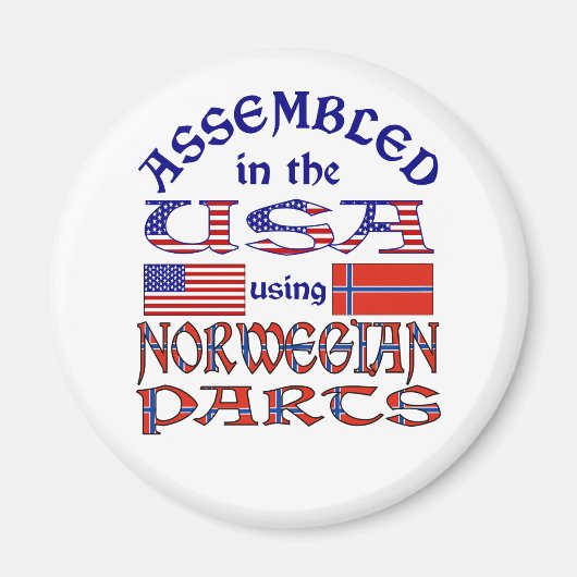 Aimant Norvège et drapeau norvégien (Devant)