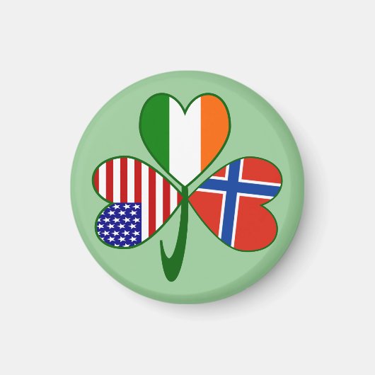 Aimant Norvège et drapeau norvégien (Devant)