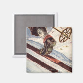 Aimant Norvège - La maison du ski (Recto/Verso)