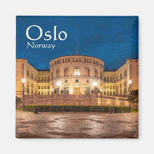 Aimant Norvège Oslo Bâtiment De Stockage La Nuit