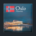 Aimant Norvège Oslo Souvenir<br><div class="desc">Photo de voyage de l'opéra d'Oslo - l'opéra national norvégien et le ballet. Norvège,  Scandinavie. Photo © Sebastian Worm.</div>